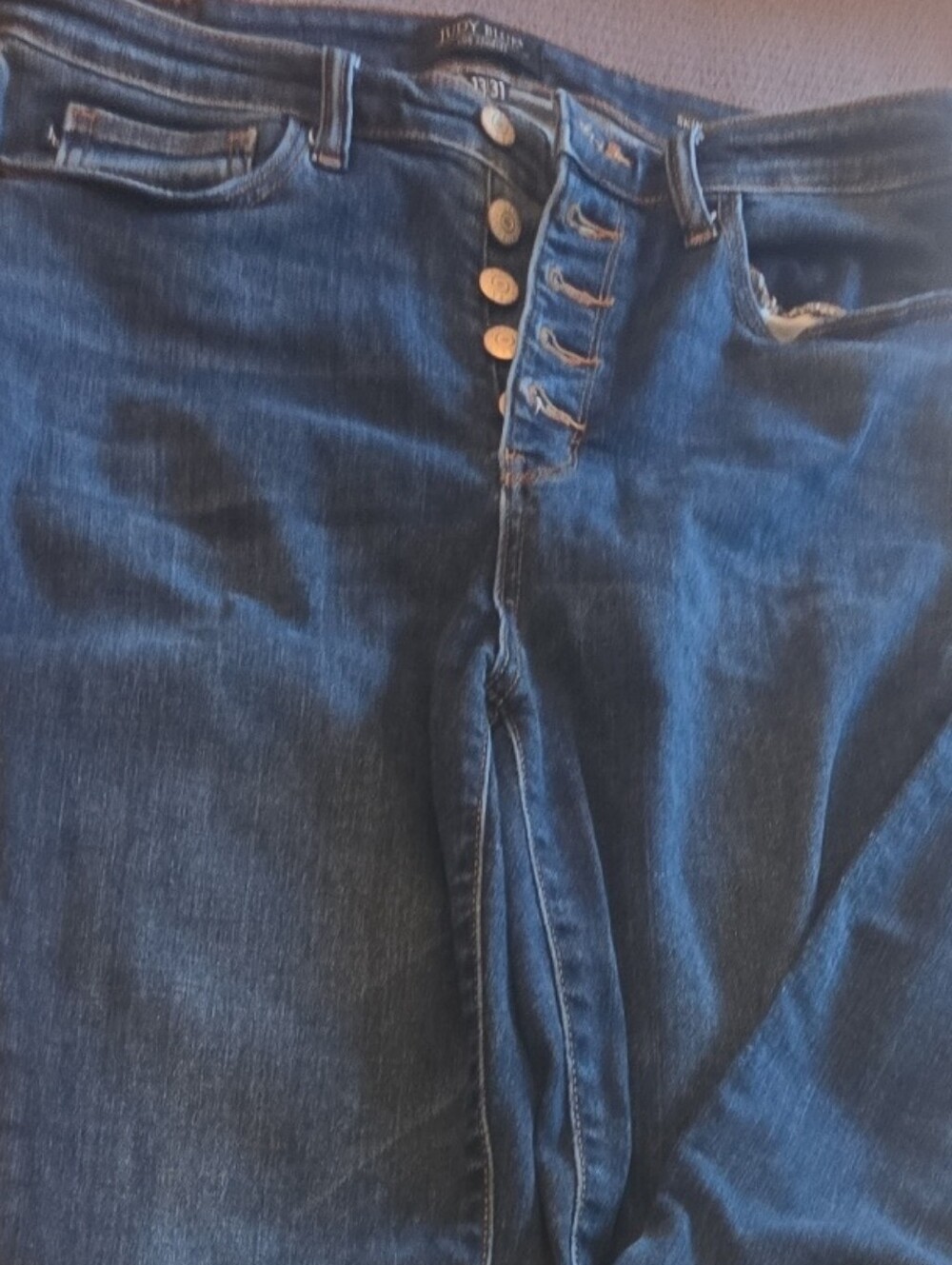 KanCan Dark Blue High-Rise Button-Fly Skinny Jeans